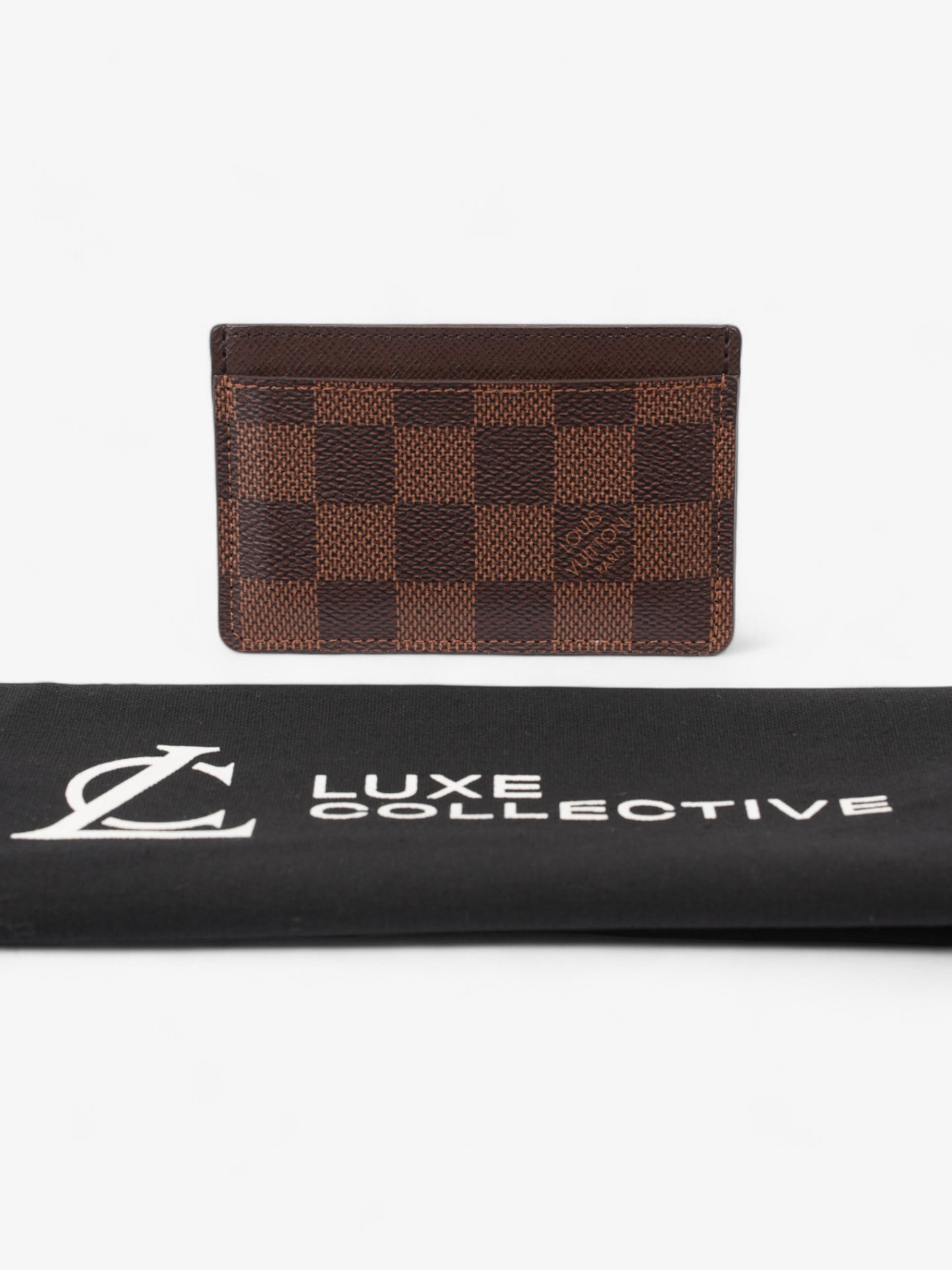Louis Vuitton Card Holder Damier Ebene Coated Canvas