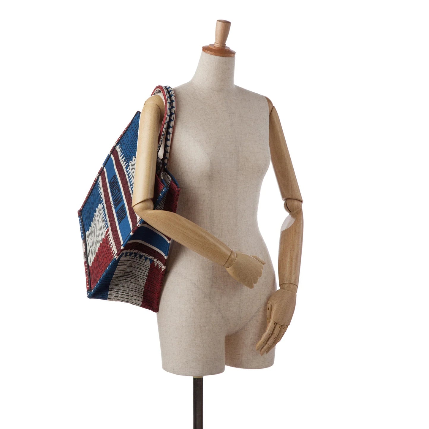 Blue Dior Large French Flag Book Tote