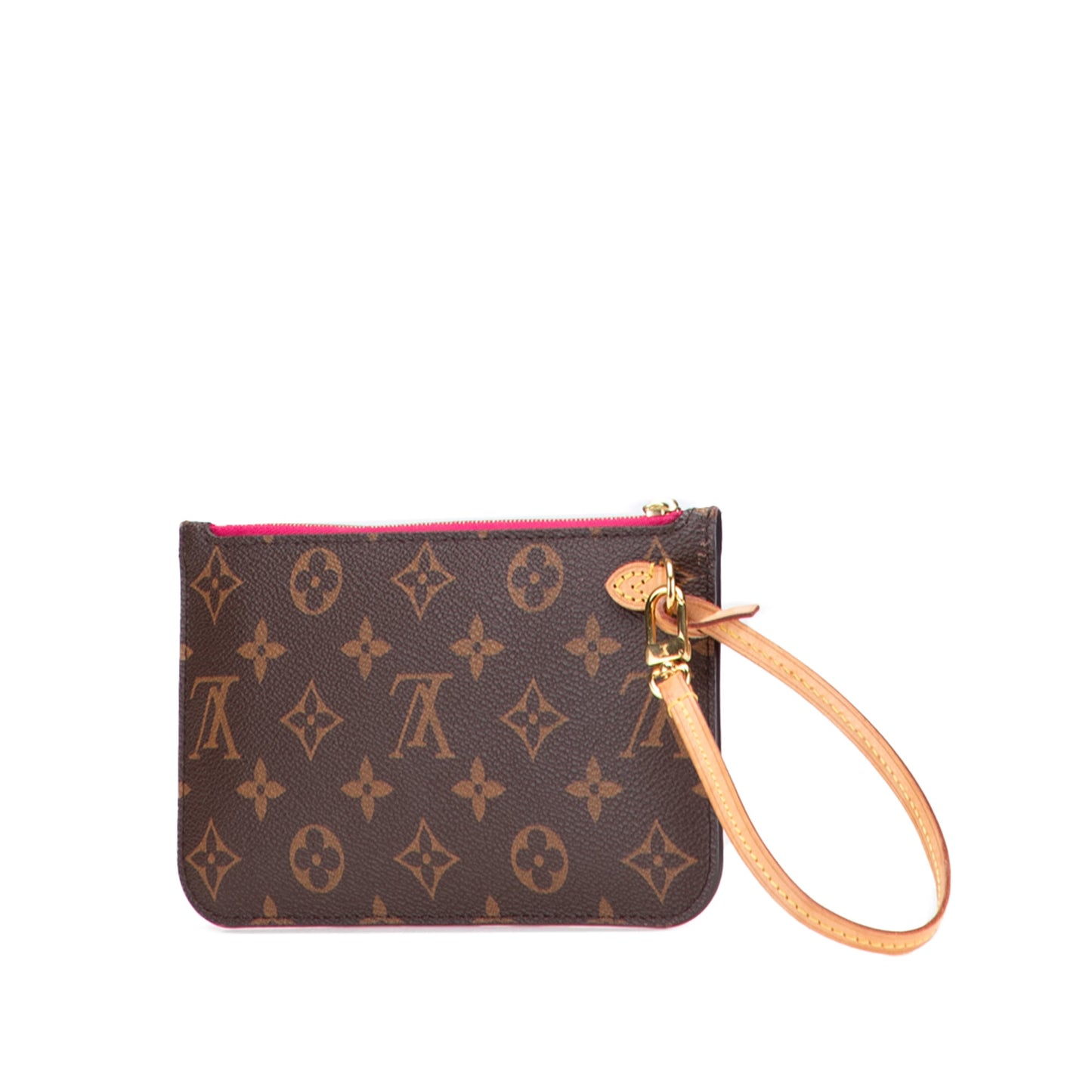 Brown Louis Vuitton Monogram Neverfull Pouch