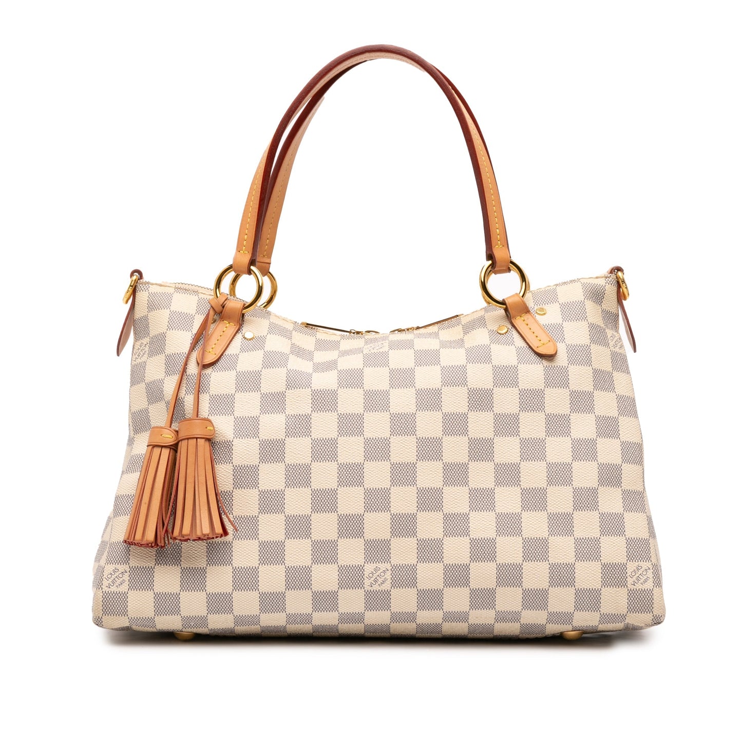 White Louis Vuitton Damier Azur Lymington Satchel