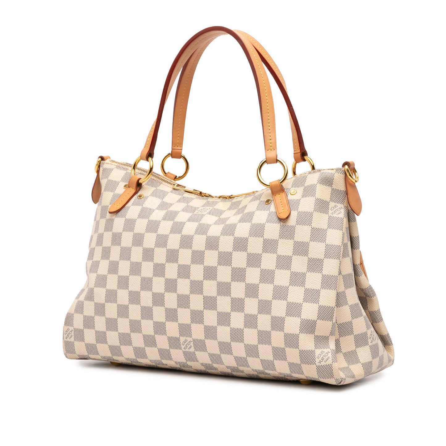 White Louis Vuitton Damier Azur Lymington Satchel