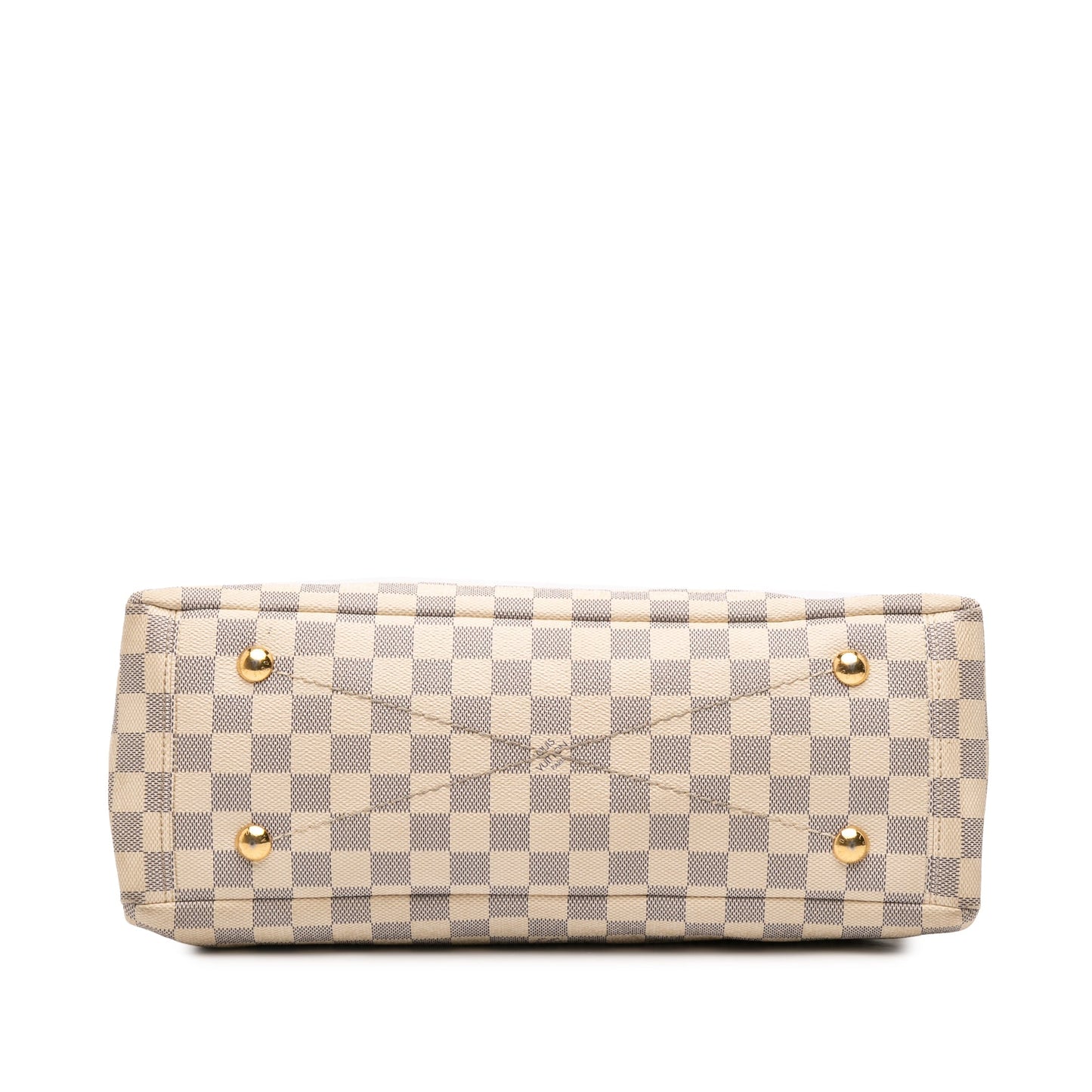 White Louis Vuitton Damier Azur Lymington Satchel