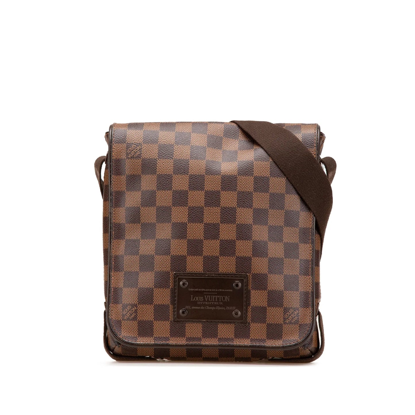 Brown Louis Vuitton Damier Ebene Brooklyn PM Crossbody Bag