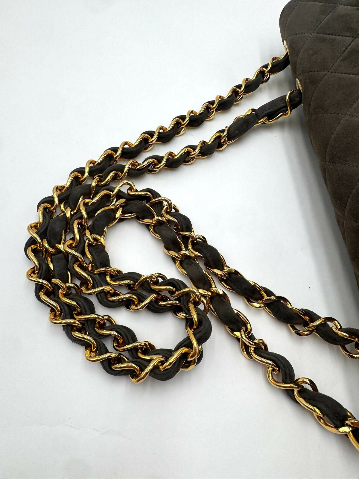 Chanel  Series 3 Suede Maxi Flap Bag