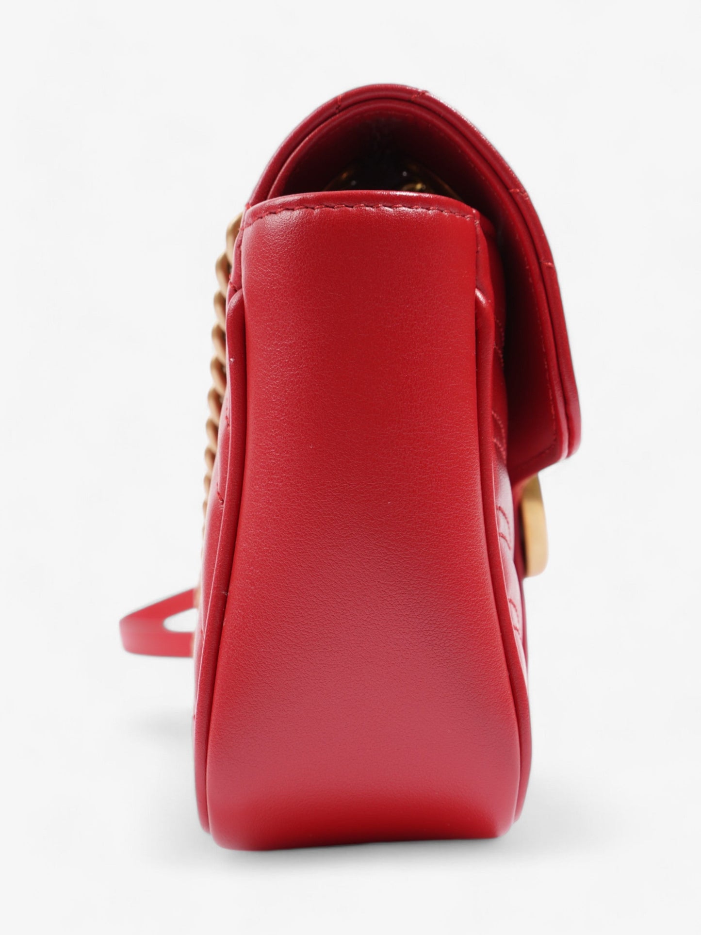 Gucci GG Marmont Red Matelasse Leather Mini
