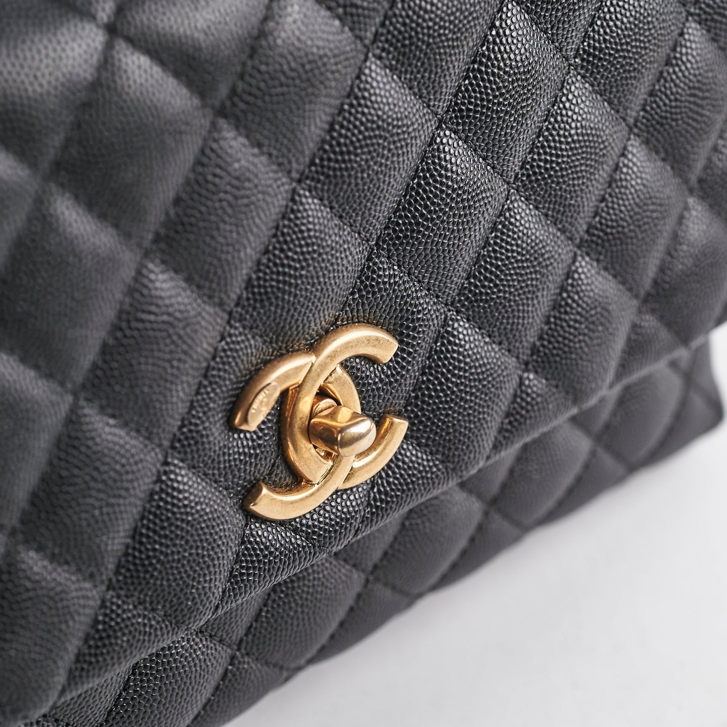 Chanel Medium Coco Handle Caviar Black