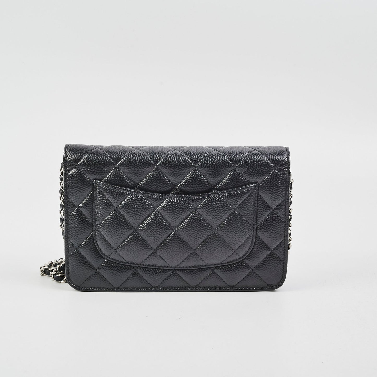 Chanel Caviar Wallet on Chain WOC Black Microchipped