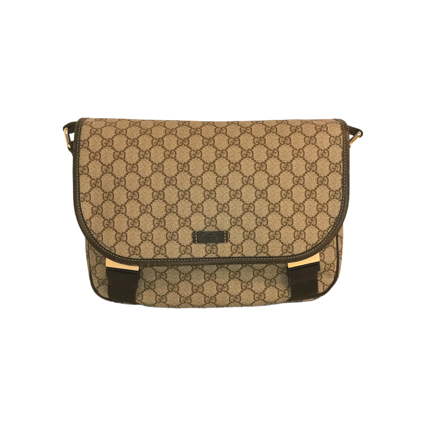 Gucci Brown Leather Canvas Crossbody Style 6