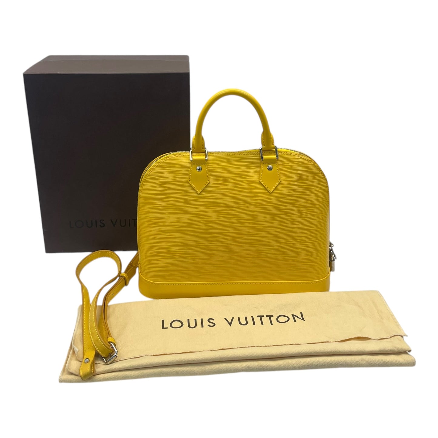 Louis Vuitton Citron Epi Leather Alma MM Bag