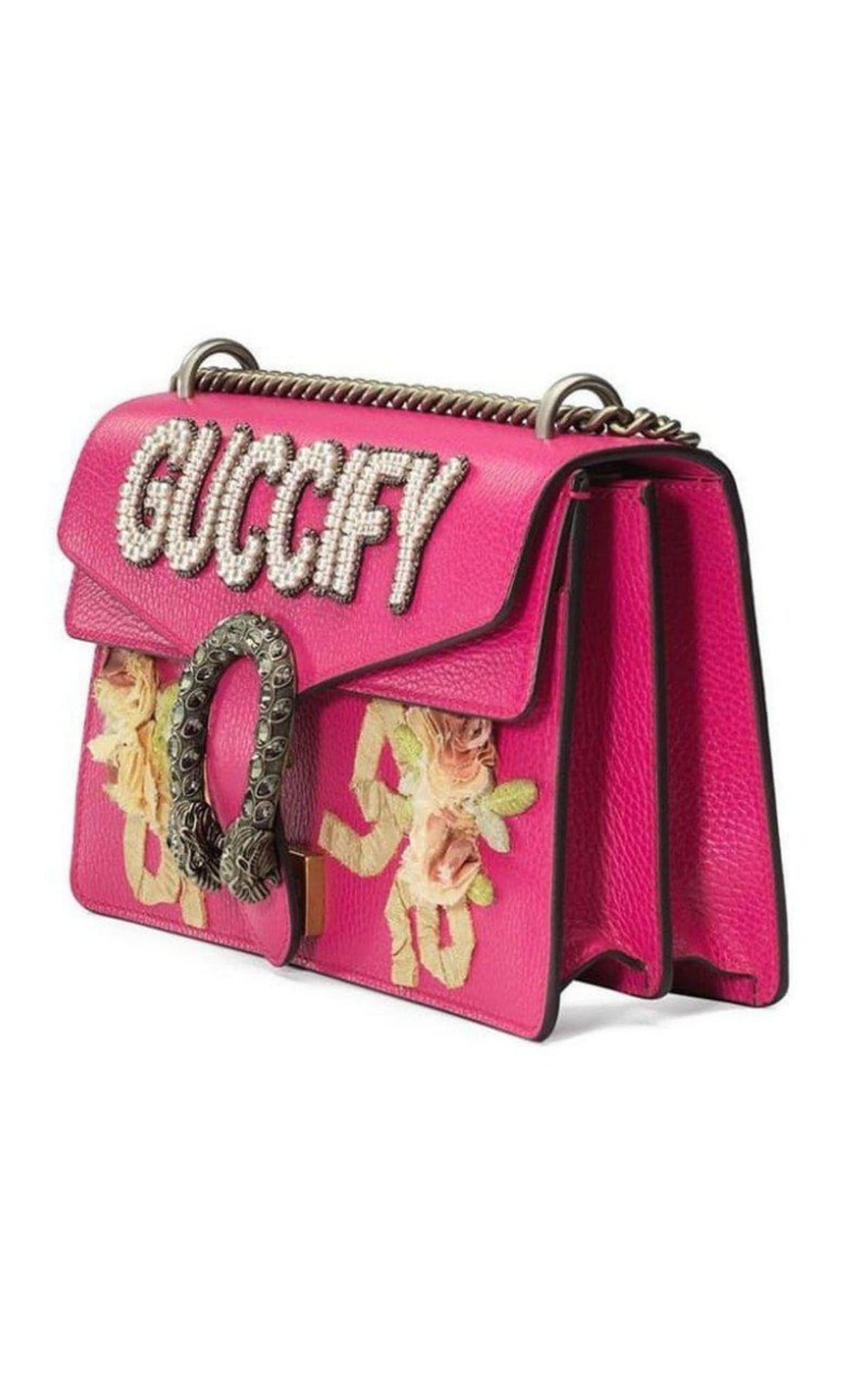 Gucci Dionysus Pink Leather Chain Shoulder Bag