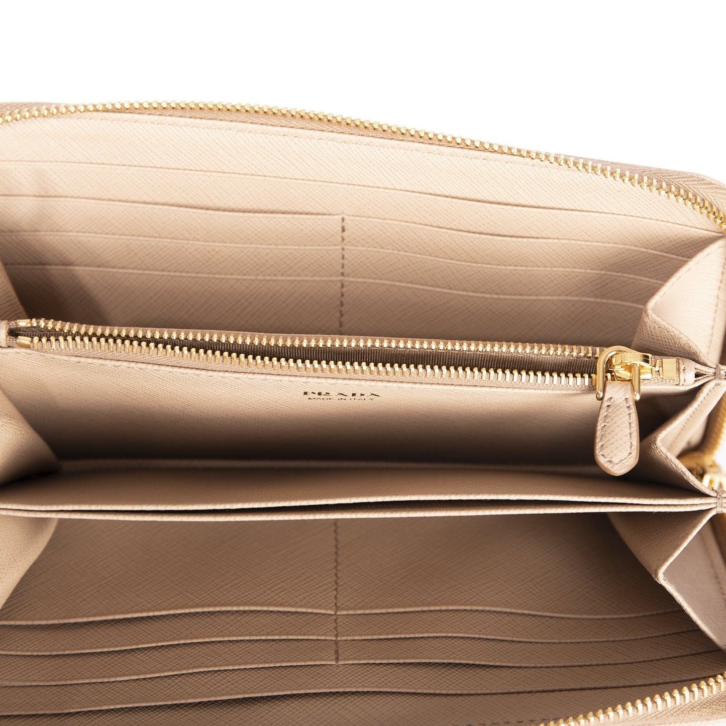 Prada 2018 Saffiano Zip Around Wallet