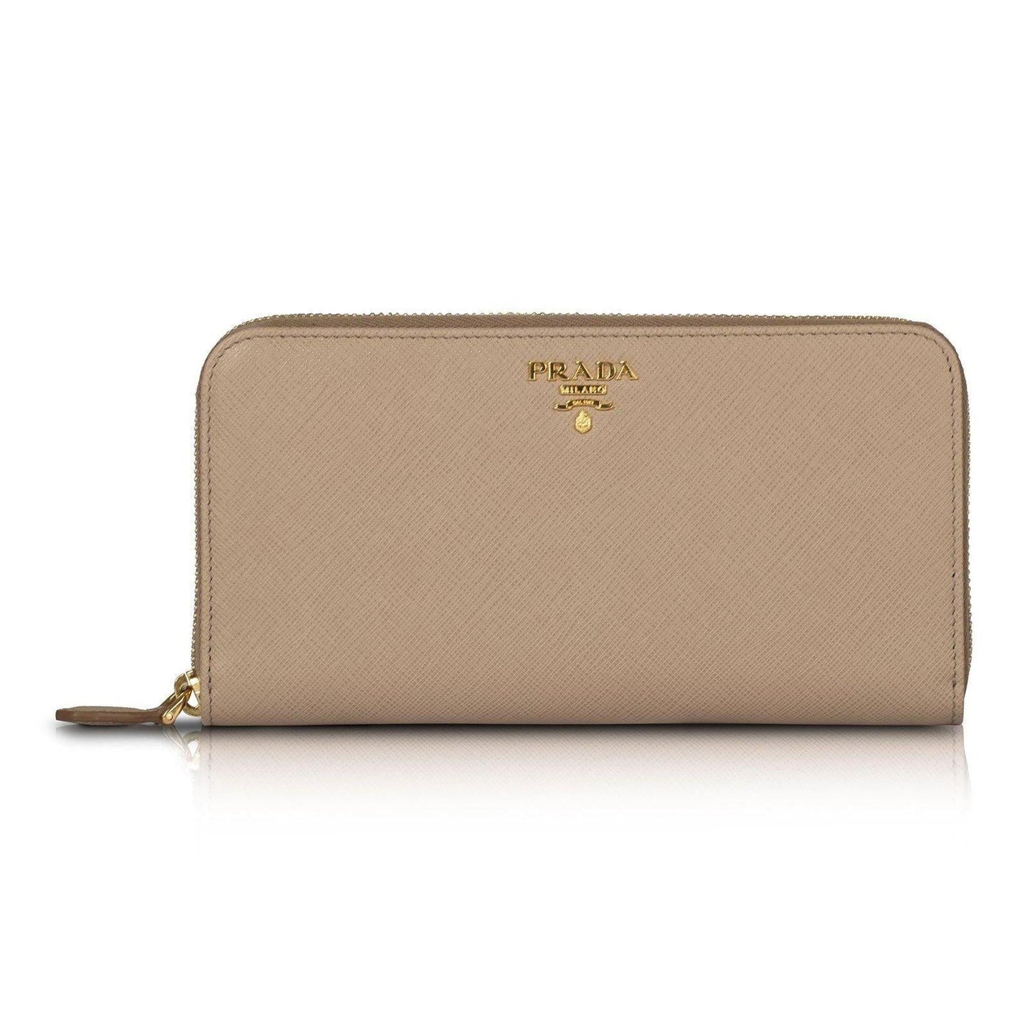 Prada 2018 Saffiano Zip Around Wallet