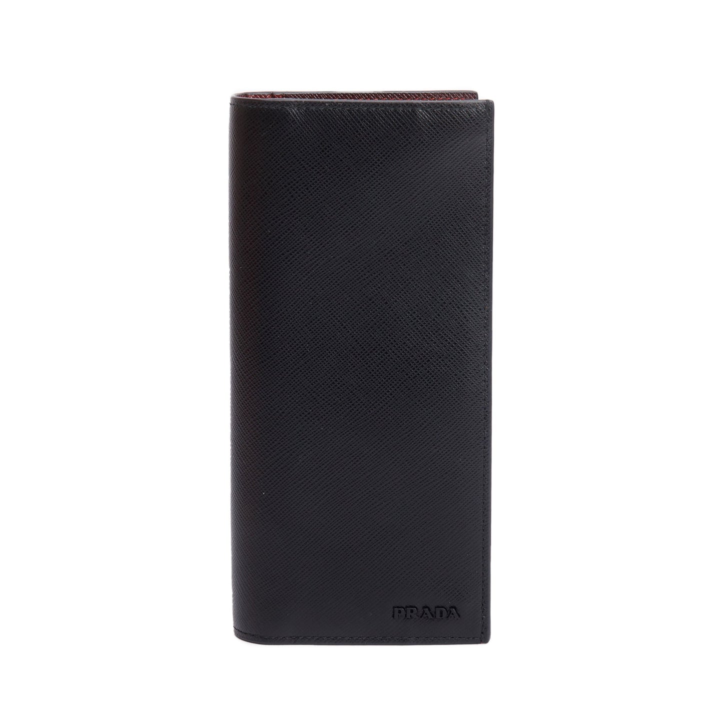 Prada 2020 Black Saffiano Cuir Bifold Long Wallet