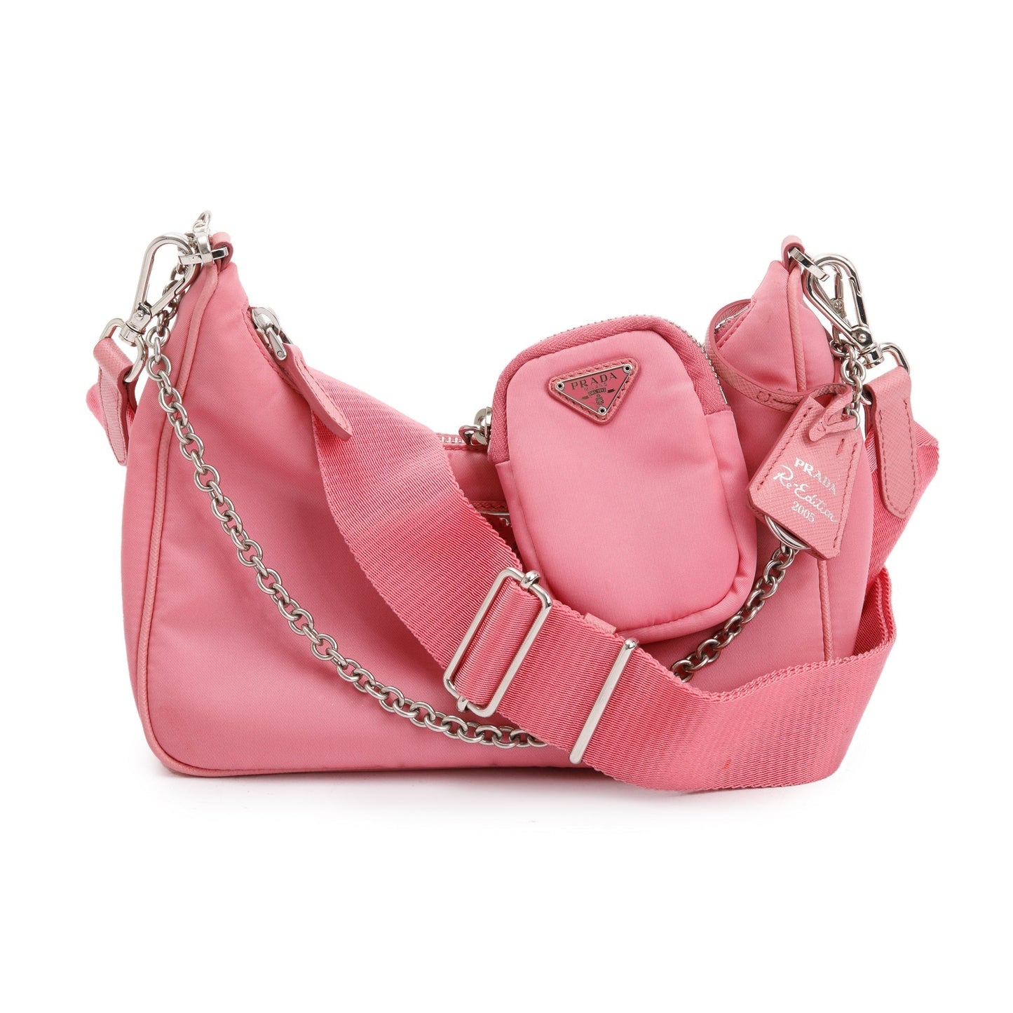 Prada 2020 Pink Re-Edition 2005 Re-Nylon Shoulder Bag