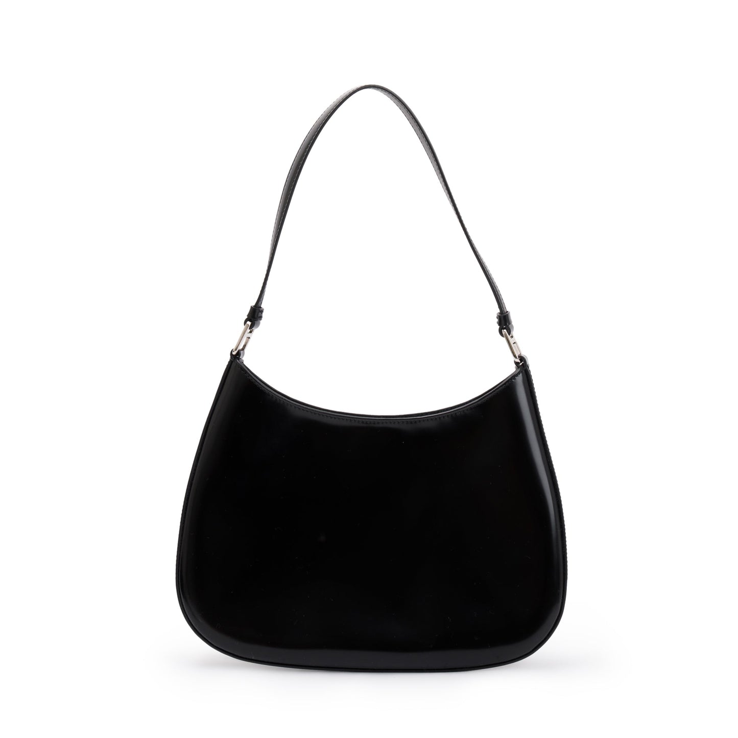 Prada 2021 Black Spazzolato Leather Cleo Bag