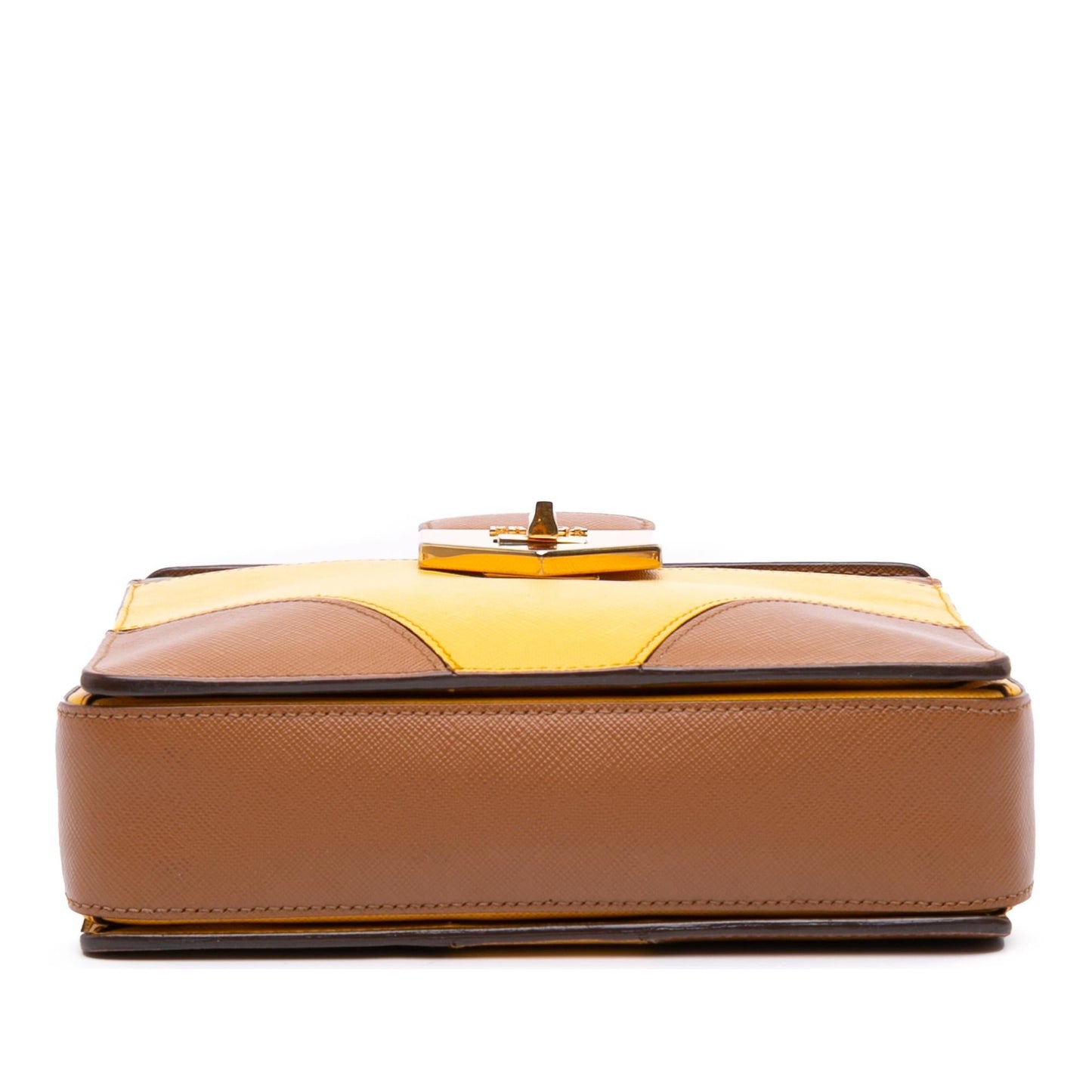 Prada Bicolor Saffiano Turnlock Crossbody