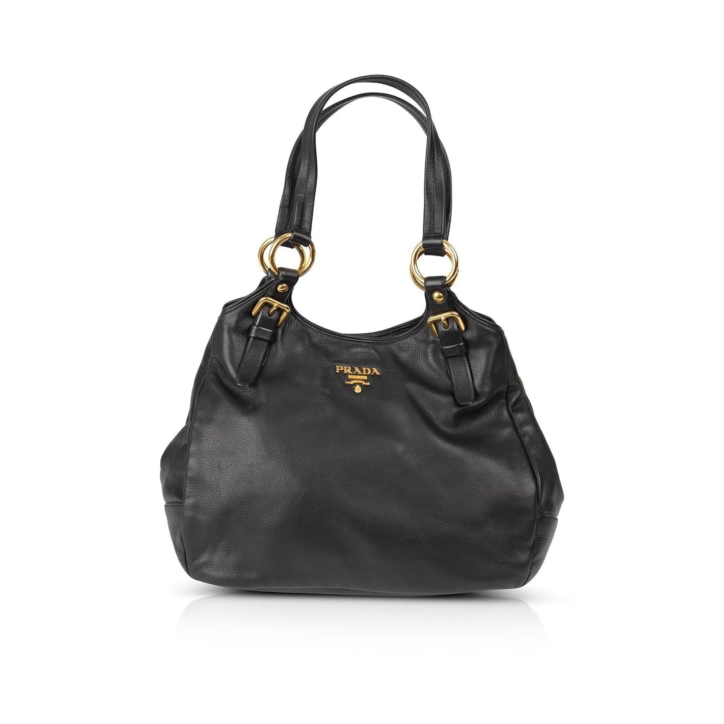 Prada Black Leather Hobo