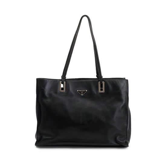 Prada Black Nappa Acciaio Tote