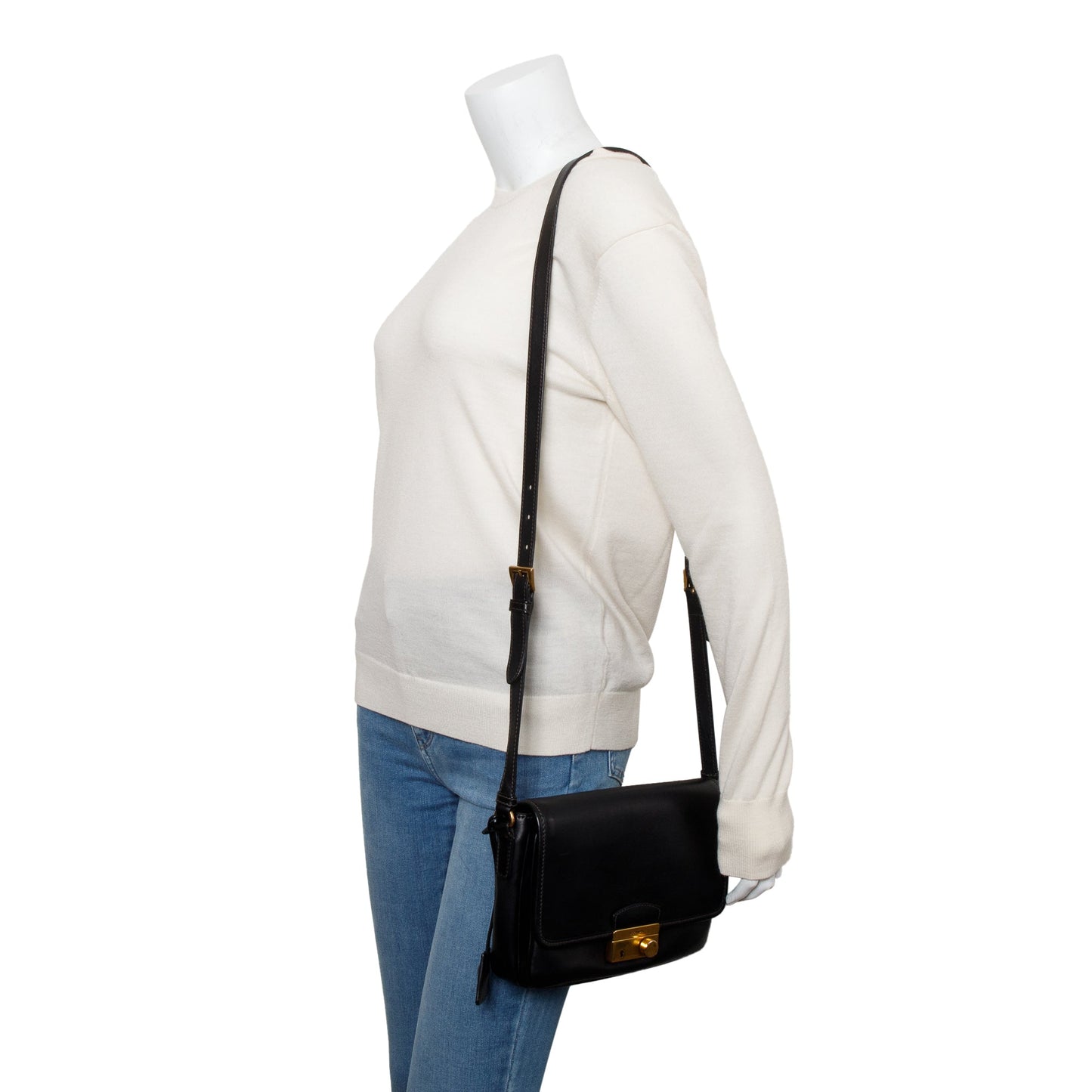Prada Black Nappa Leather Sound Crossbody Bag