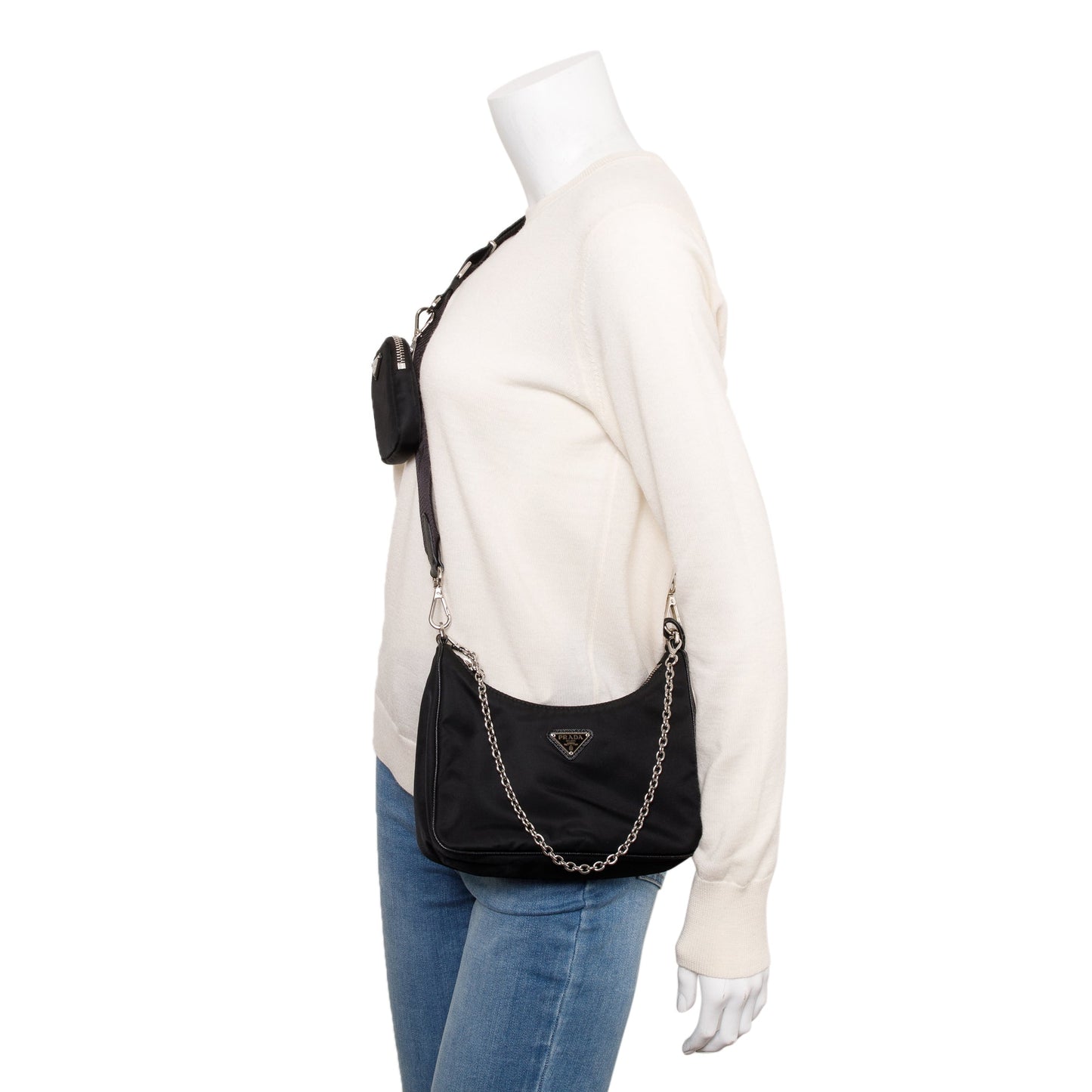 Prada Black Re-Edition 2005 Re-Nylon Shoulder Bag