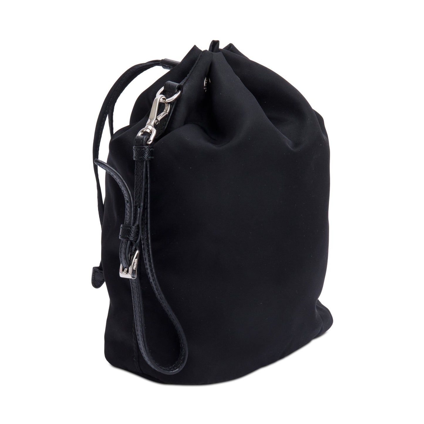 Prada Black Re-Nylon Bucket Pouch Wristlet