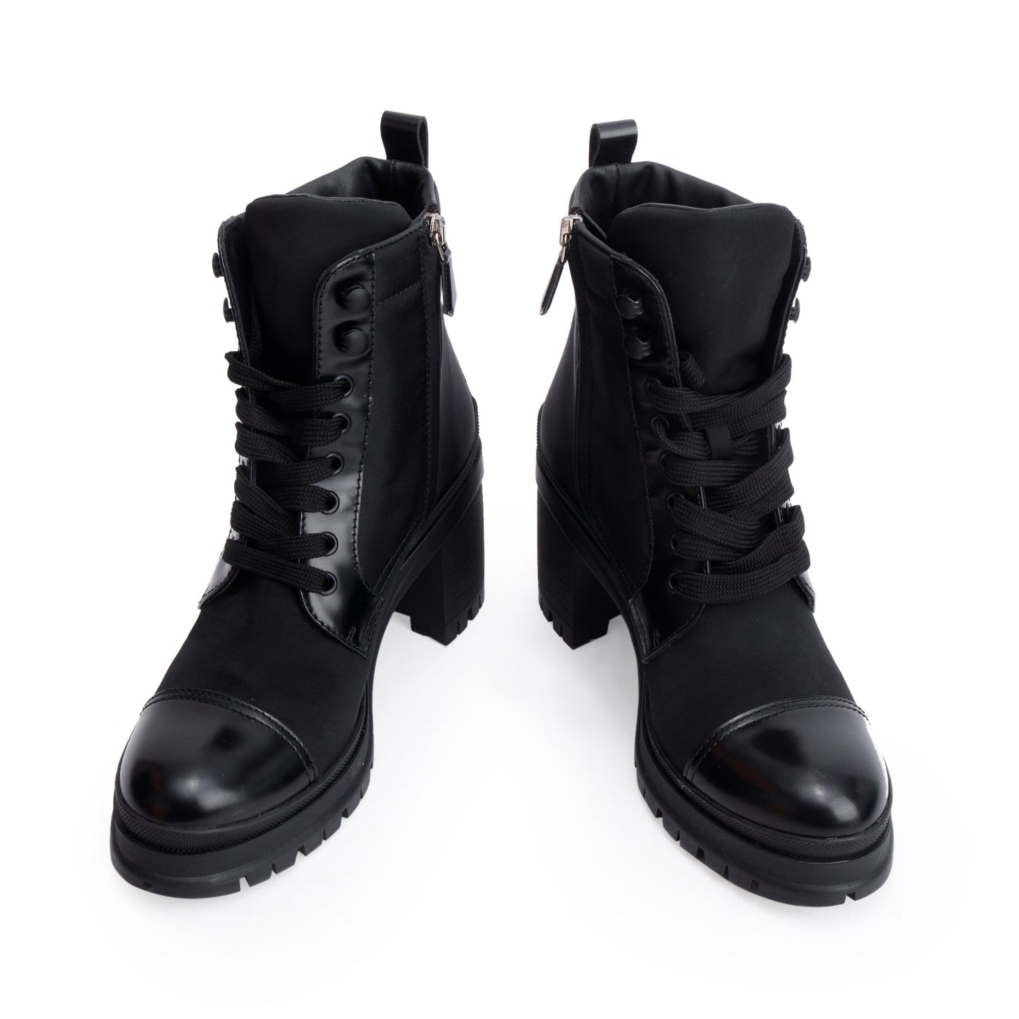 Prada Black Re-Nylon and Leather Boots, Size 37.5
