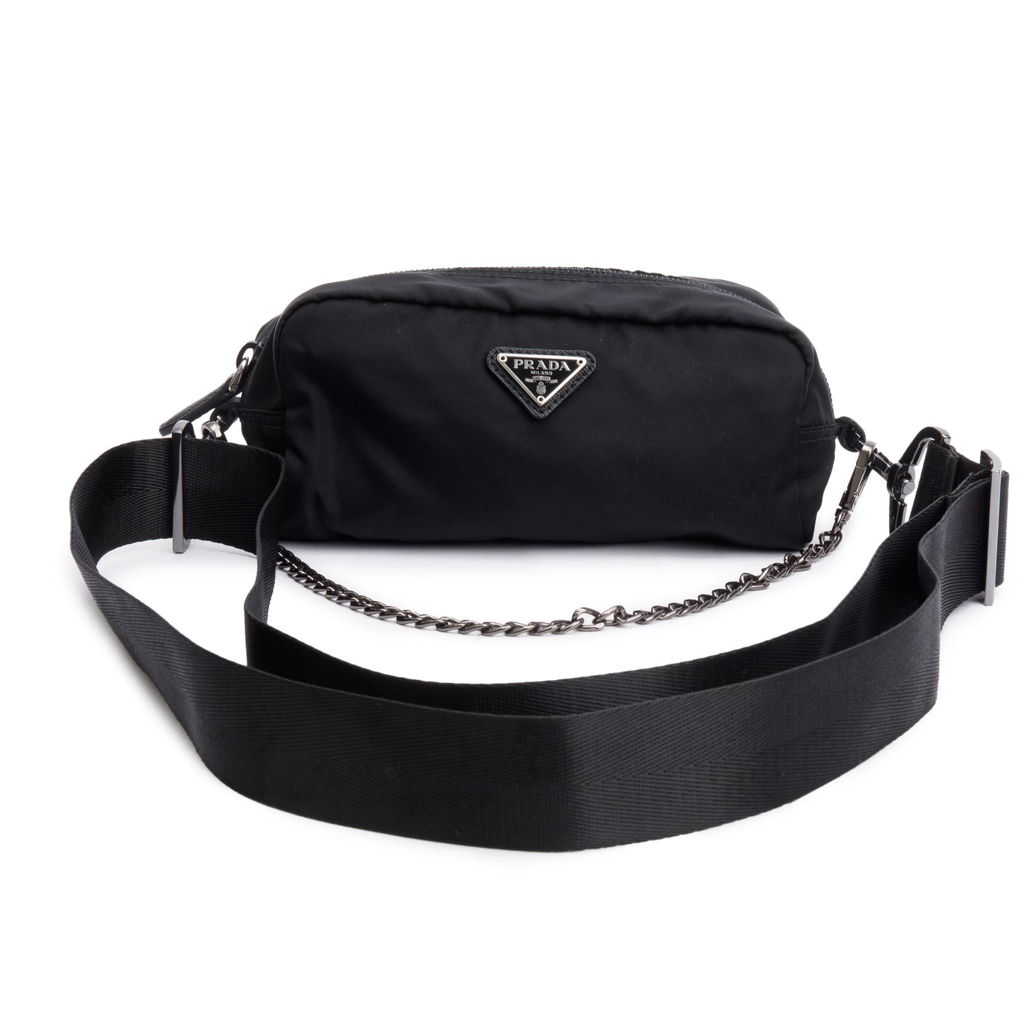 Prada Black Tessuto Nylon Mini Belt Bag