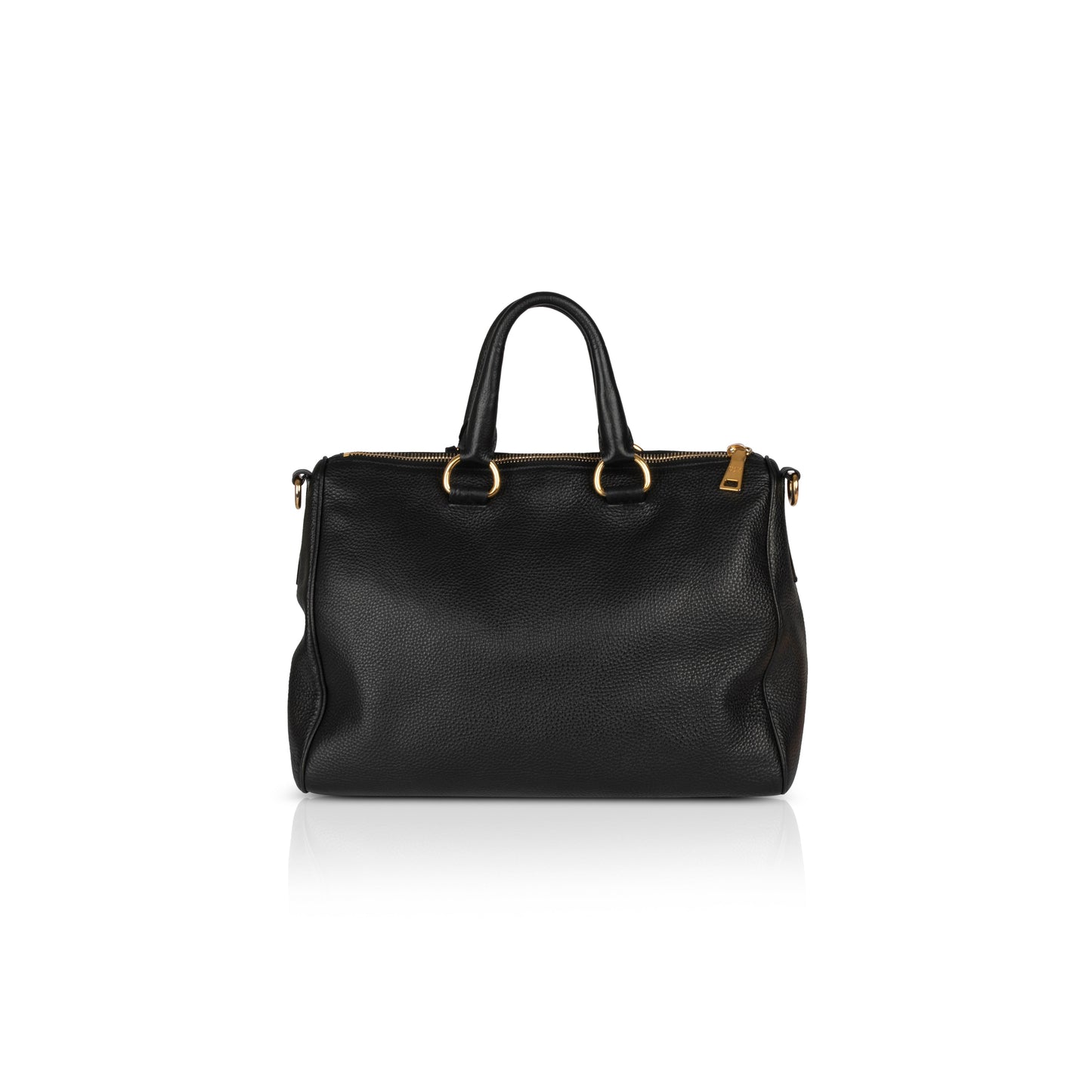 Prada Black Vitello Daino Tote