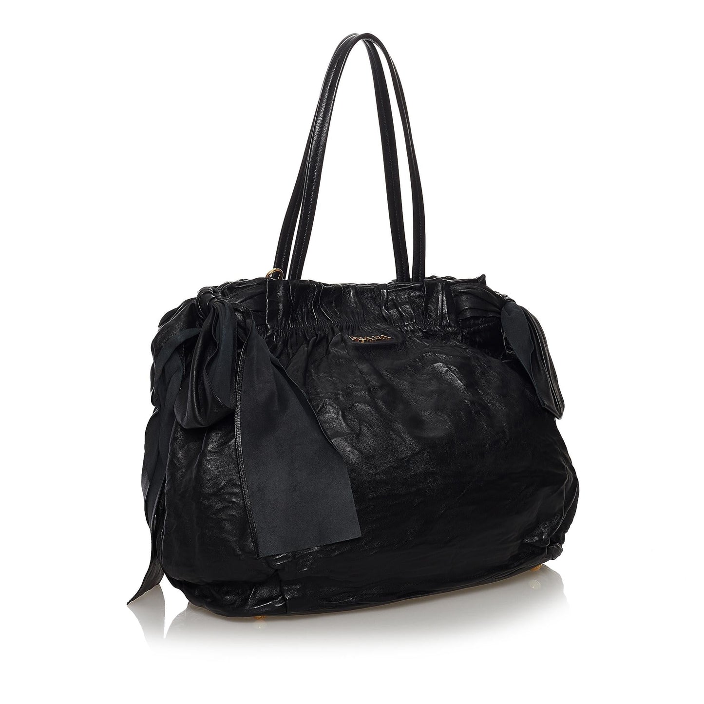 Prada Bow Nappa Leather Satchel (SHG-32593)