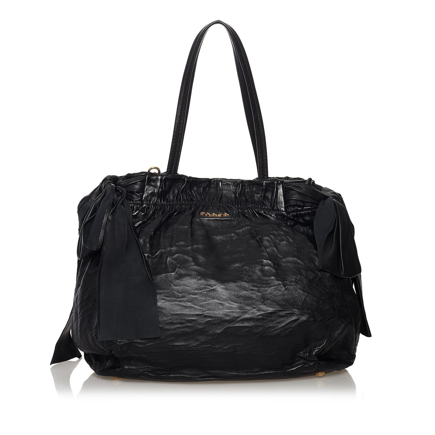 Prada Bow Nappa Leather Satchel (SHG-37206)