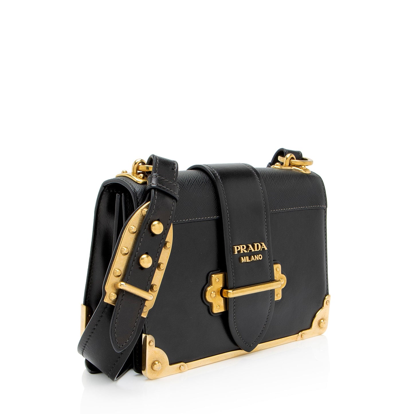 Prada Calfskin Cahier Shoulder Bag