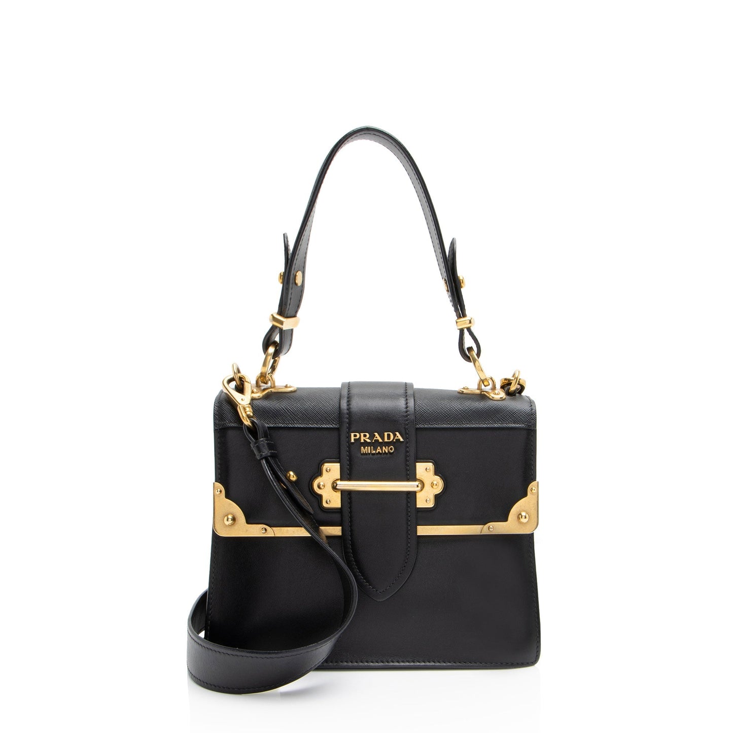 Prada Calfskin Cahier Top Handle