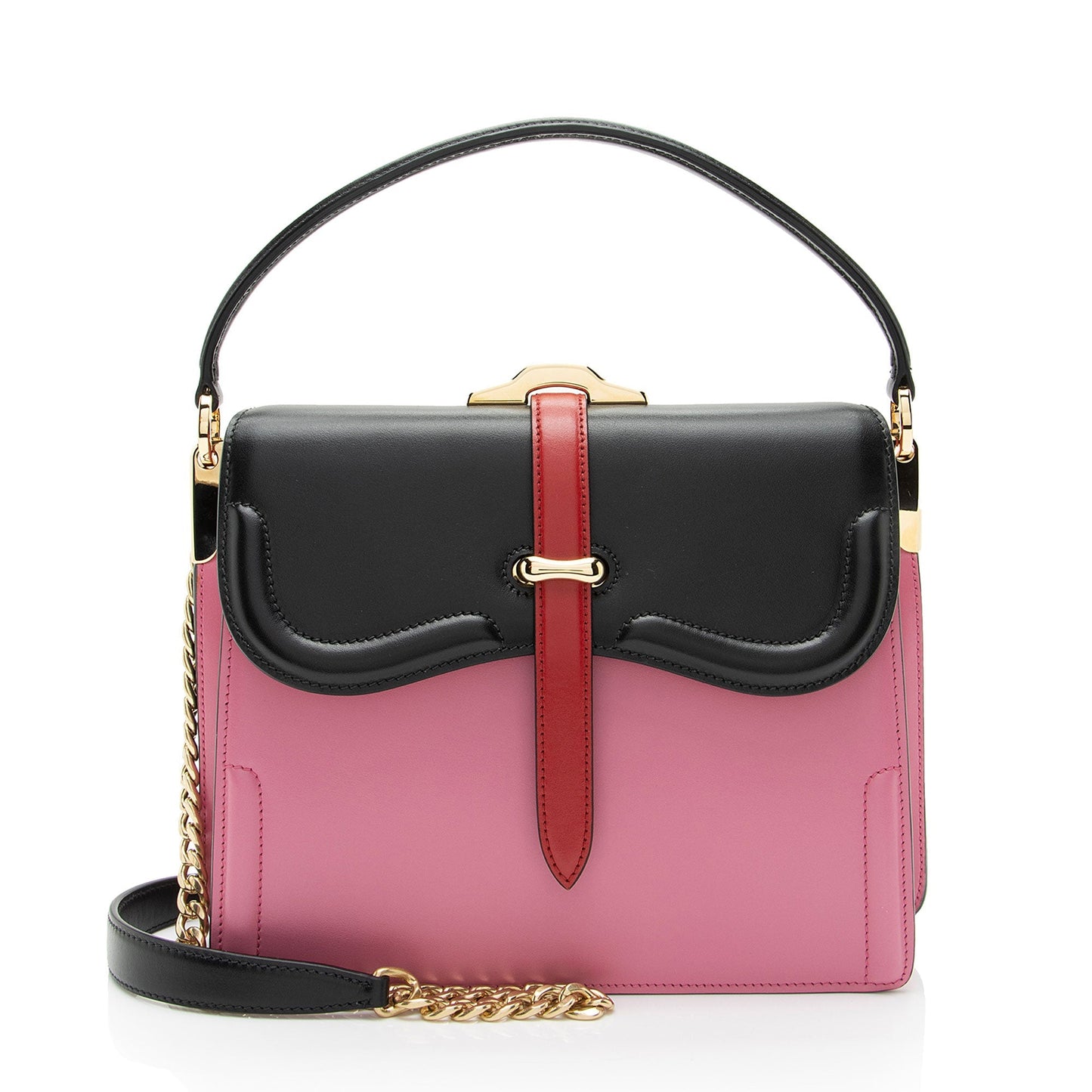 Prada Calfskin City Belle Top Handle (SHF-cC659V)