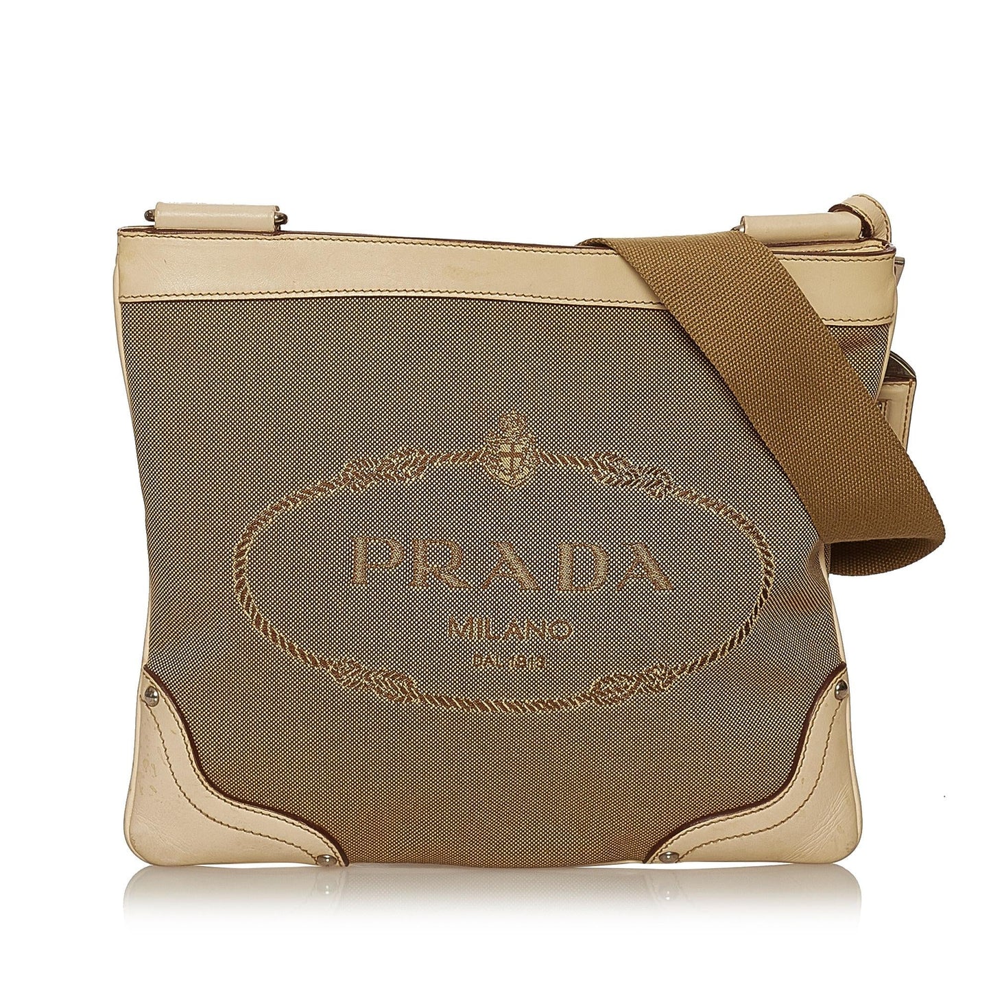 Prada Canapa Logo Canvas Crossbody Bag (SHG-29482)