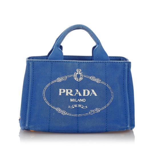 Prada Canapa Logo Canvas Handbag Style 9 - Ewore Bags