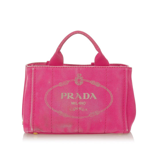 Prada Canapa Logo Canvas Satchel Style 33 - Ewore Bags
