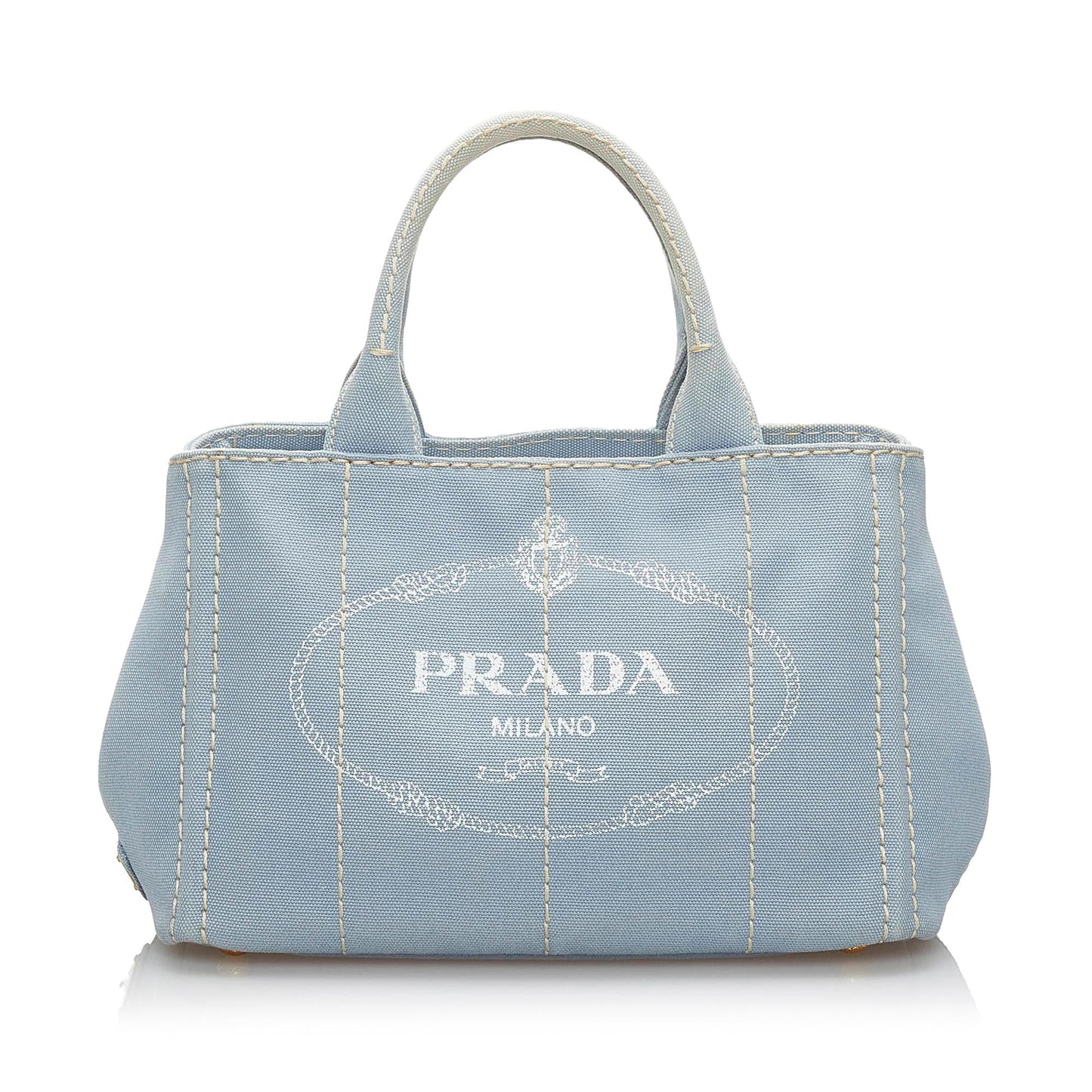 Prada Canapa Logo Canvas Satchel (SHG-34012)