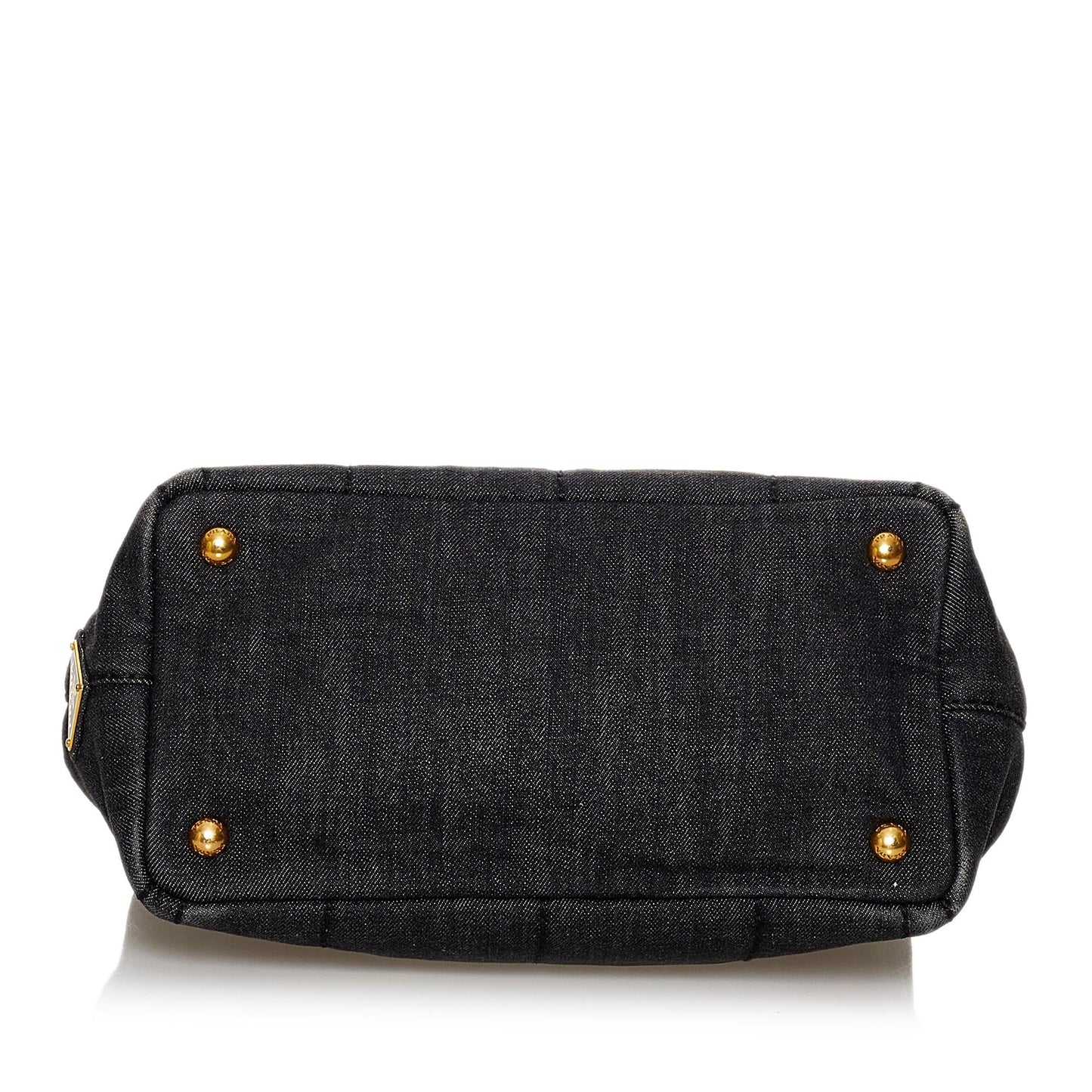 Prada Canapa Logo Denim Satchel (SHG-30089)