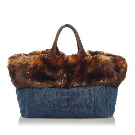 Prada Canapa Logo Tote Handbag Style 3 - Ewore Bags