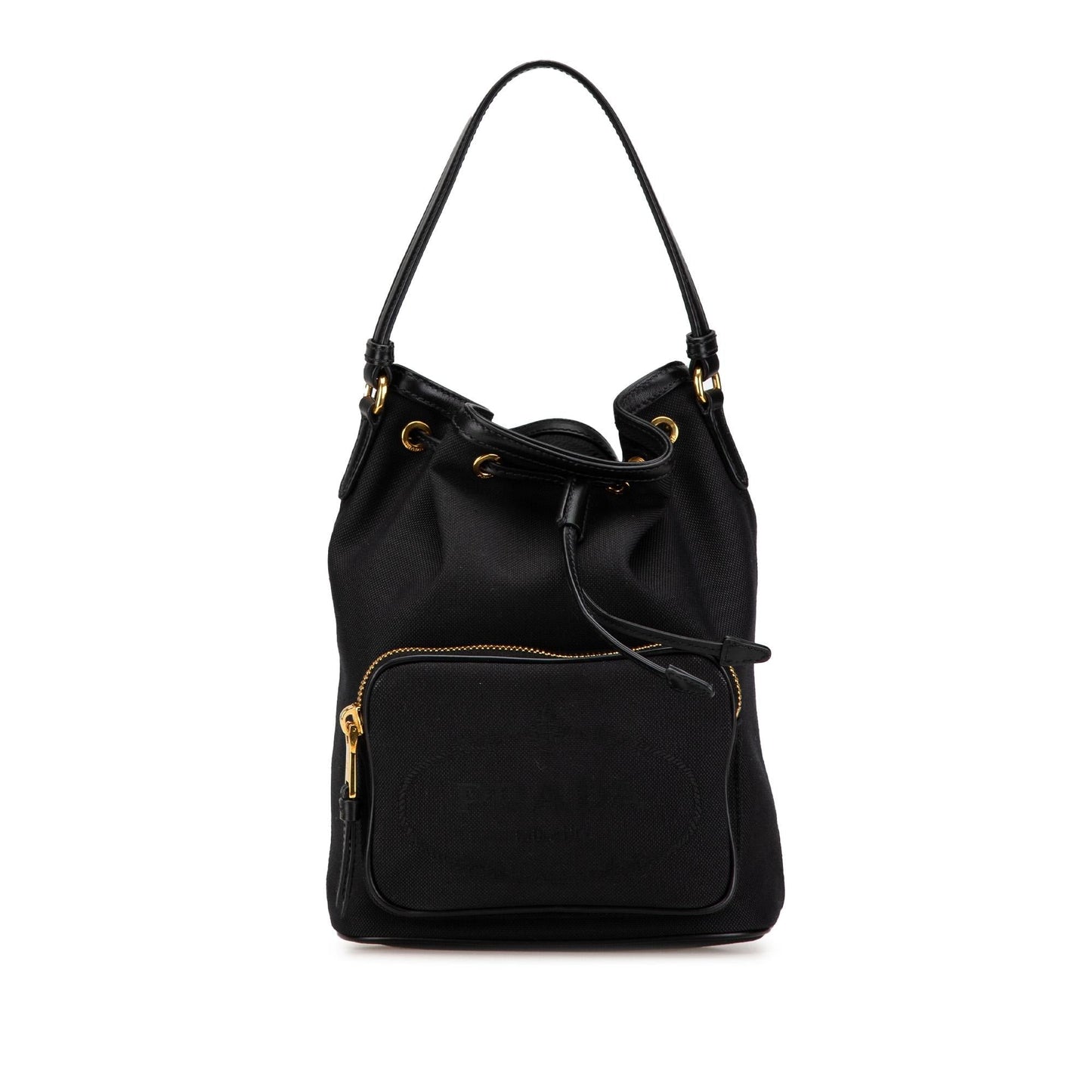 Prada Canapa Logo Duet Bucket Bag