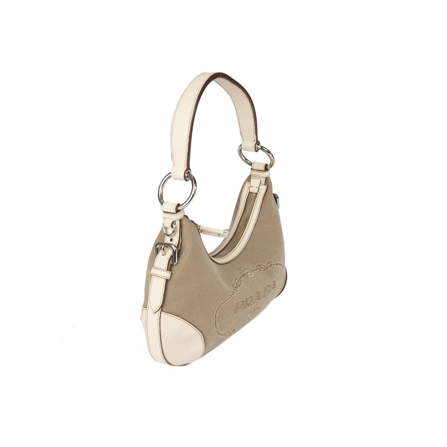 Prada Canapa Logo Hobo