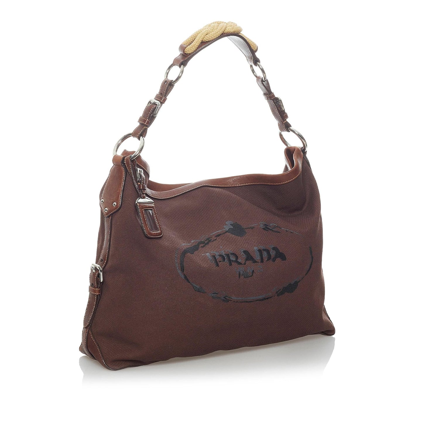 Prada Canapa Logo Nylon Shoulder Bag (SHG-30445)