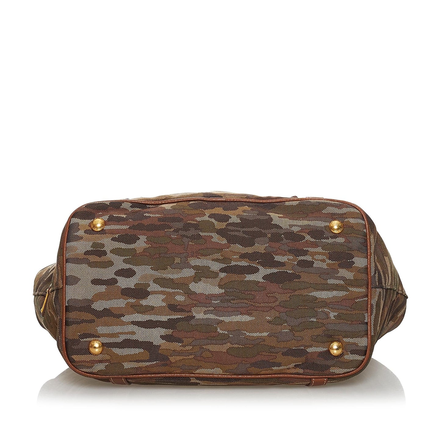Prada Canapa Logo Printed Canvas Satchel (SHG-31274)
