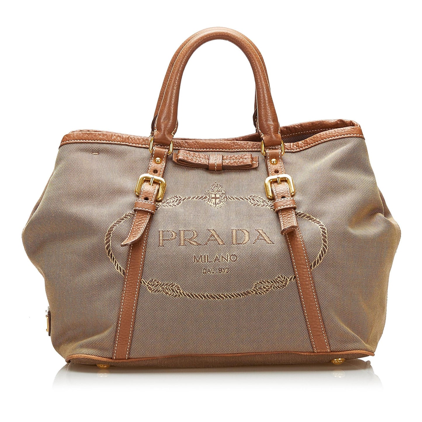 Prada Canapa Logo Satchel (SHG-35397)