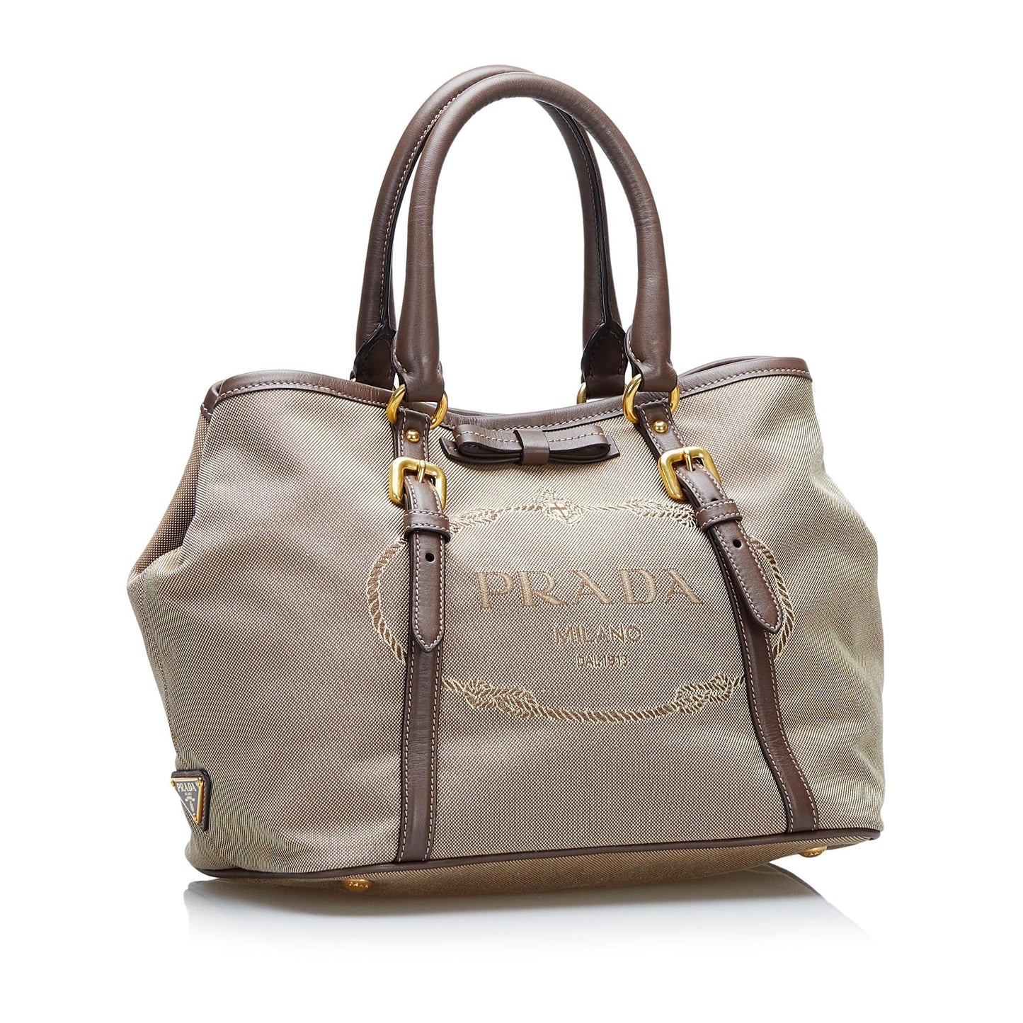 Prada Canapa Logo Satchel (SHG-CQEBmq)