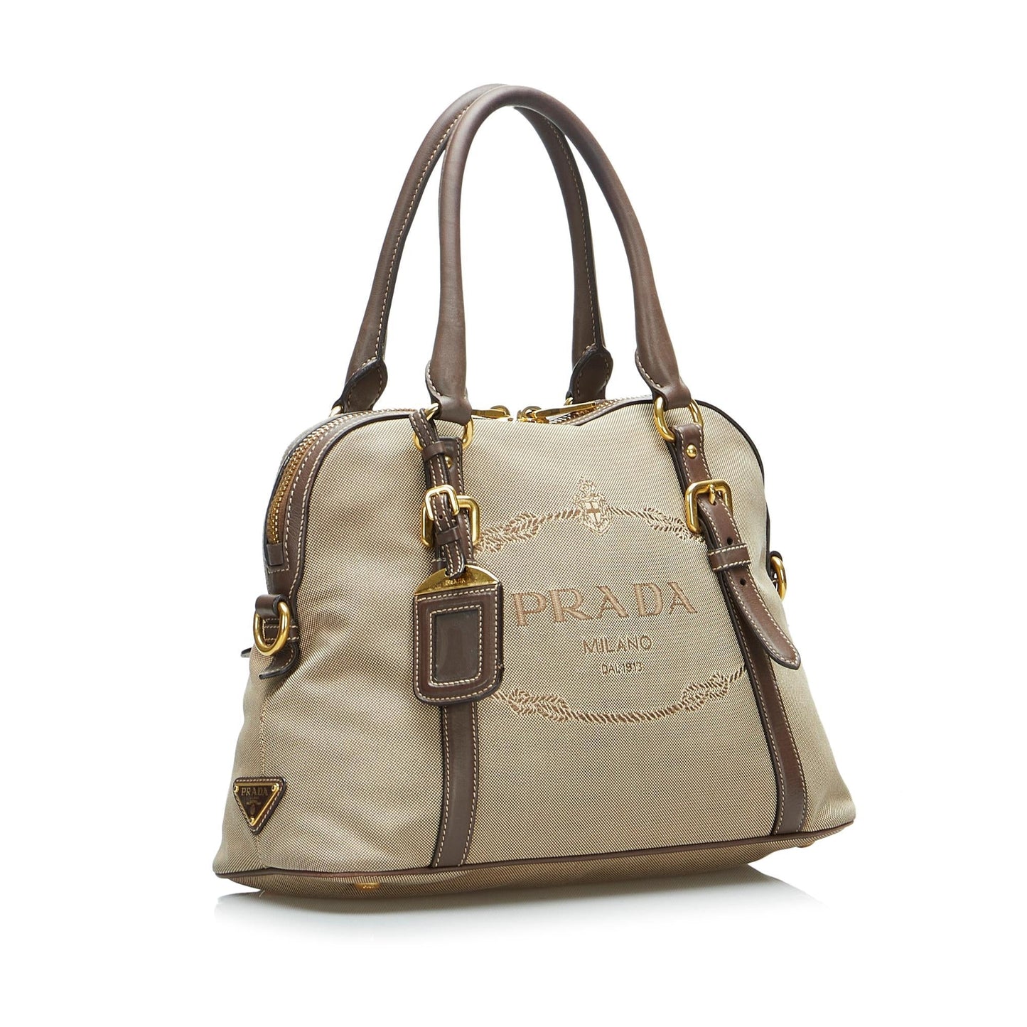 Prada Canapa Logo Satchel (SHG-na9faZ)