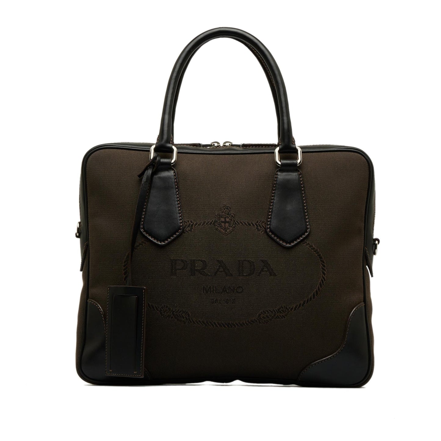 Prada Canapa Logo Satchel (SHG-b8U3kh)