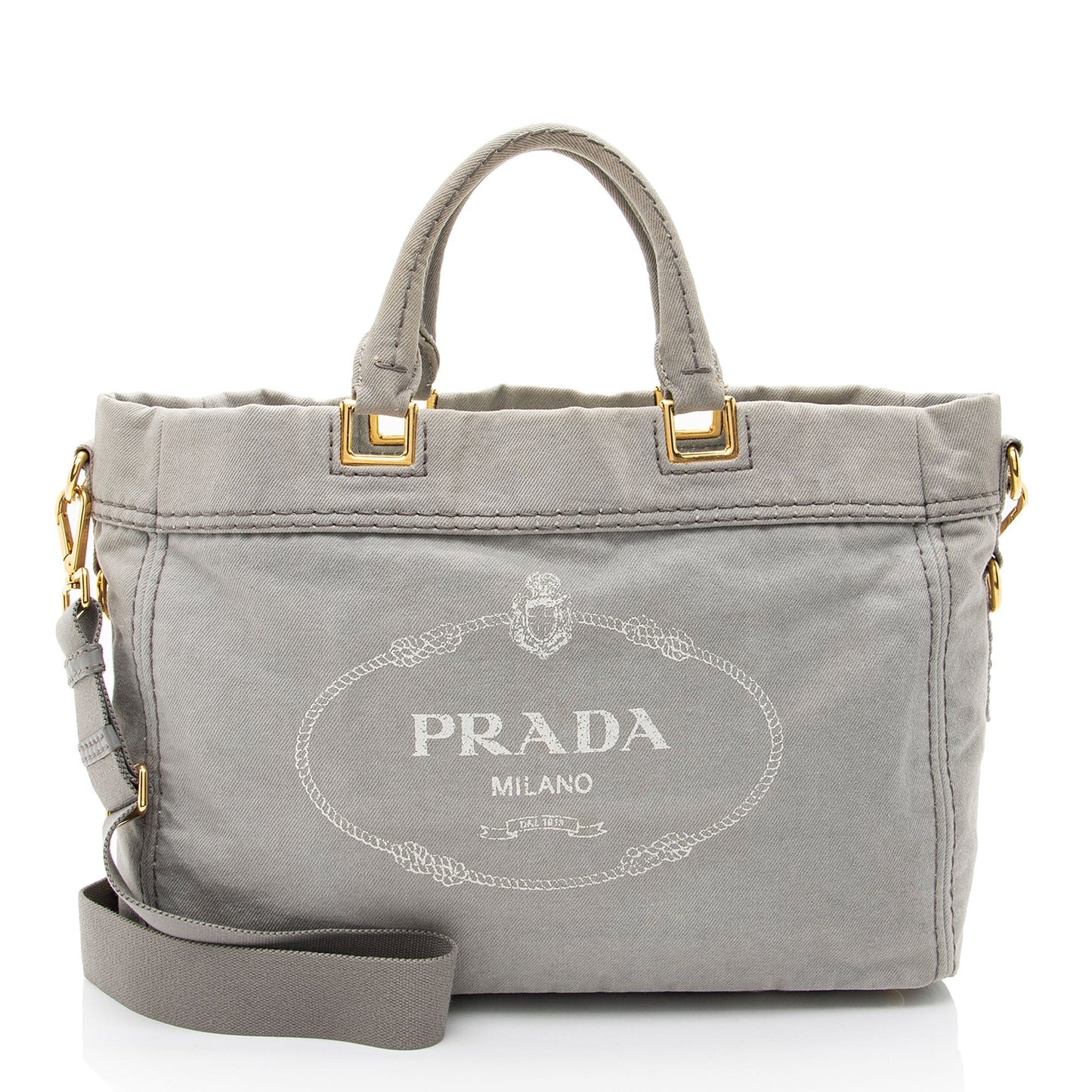 Prada Canapa Logo Weekender Tote