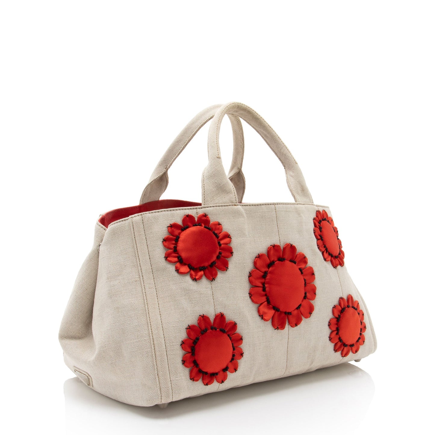 Prada Canapa Mistollino Floral Tote (SHF-pjKNcp)