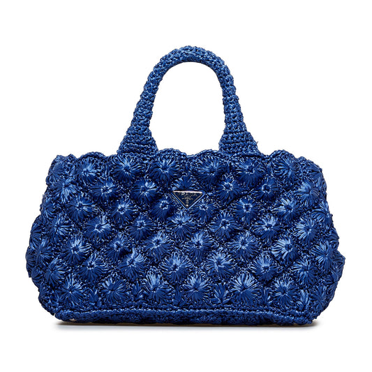 Prada Canapa Raffia Satchel (SHG-GqH4GP)